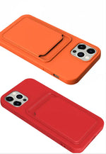 Solid Classic Silicone Case with Card Slot for iPhone 11/12 Series Yesy All Goods