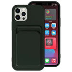 Solid Classic Silicone Case with Card Slot for iPhone 11/12 Series Yesy All Goods