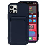 Solid Classic Silicone Case with Card Slot for iPhone 11/12 Series Yesy All Goods