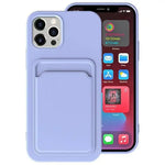 Solid Classic Silicone Case with Card Slot for iPhone 11/12 Series Yesy All Goods