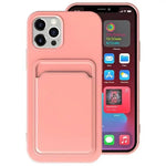 Solid Classic Silicone Case with Card Slot for iPhone 11/12 Series Yesy All Goods