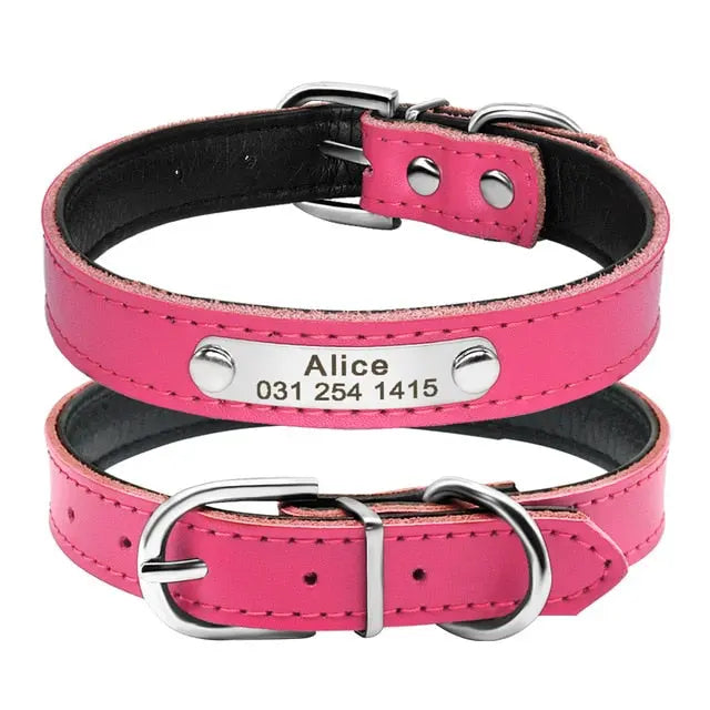 Premium PU Leather Personalised Dog/Cat Collar Yesy All Goods