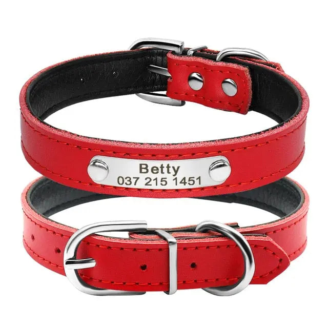 Premium PU Leather Personalised Dog/Cat Collar Yesy All Goods