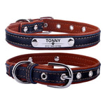 Fine Leather Adjustable Personalized Dog Collar Yesy All Goods