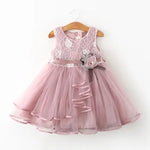 Flower Front Summer Lace Dress for Girls 1-5y Yesy All Goods