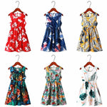 Girls Summer Sunshine Flower Pattern Sleeveless Dresses Yesy All Goods