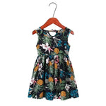 Girls Summer Sunshine Flower Pattern Sleeveless Dresses Yesy All Goods