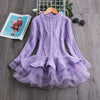 Long Sleeve Knitted Chiffon Dress for Girls 3-8Y Yesy All Goods