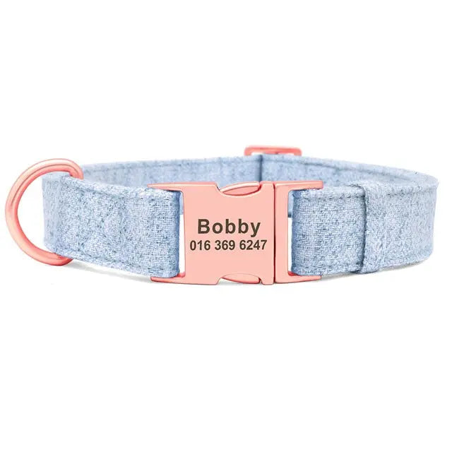 New Hemp Flowers Dog Personalised Collar And Lead Yesy All Goods