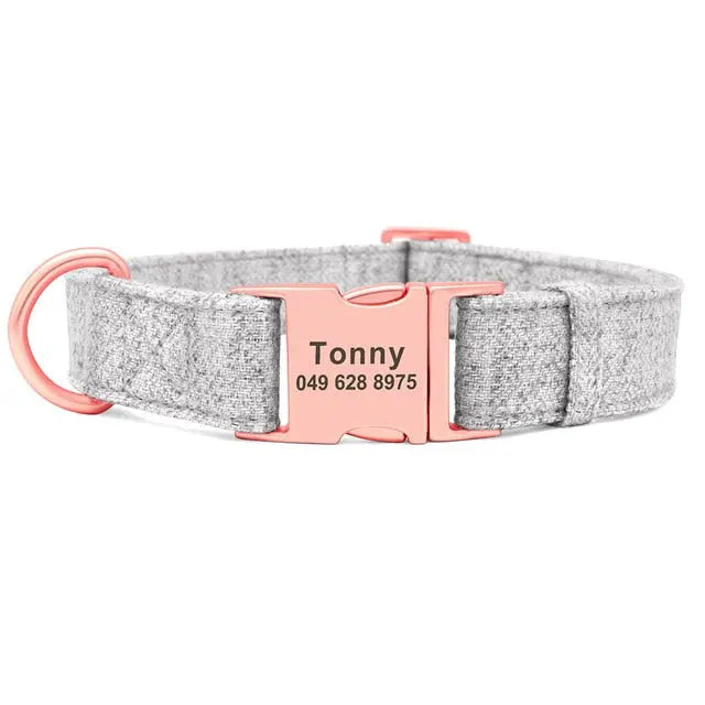 New Hemp Flowers Dog Personalised Collar And Lead Yesy All Goods