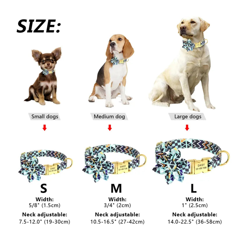 Premium Bow Tie Personalized Dog Collar Set Yesy All Goods