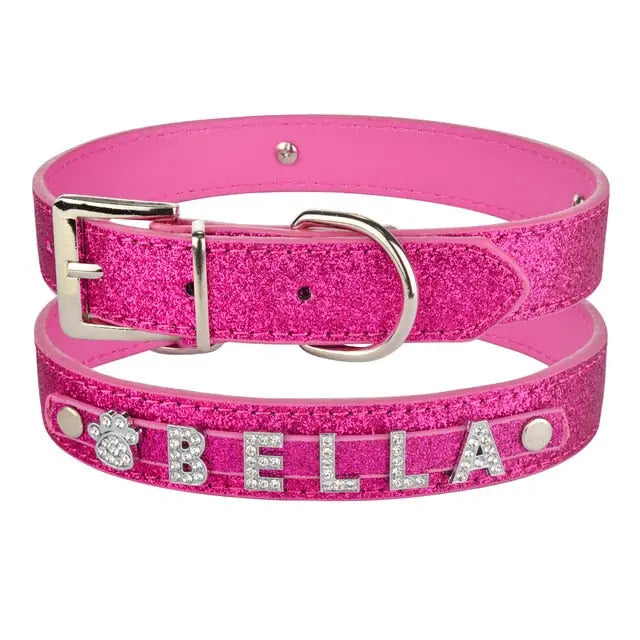 Ringstone Bling Leather Personalized Dog Collar Yesy All Goods