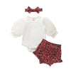 Summer Casual Outfit 3Pcs Set of Top + Short + Headband for Baby Girls Yesy All Goods