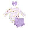 Summer Casual Outfit 3Pcs Set of Top + Short + Headband for Baby Girls Yesy All Goods