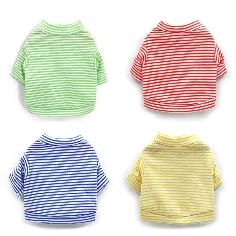 Summer Colour Stripe Dog Vest Shirt Yesy All Goods